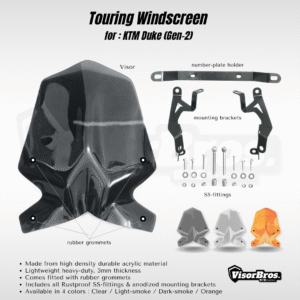 TOURING WINDSCREEN for KTM Duke (Generation-2) models