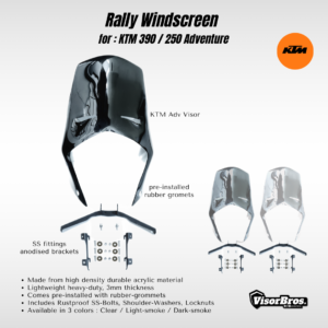 RALLY WINDSCREEN for KTM Adventure 390/250 (GEN-1) MODEL