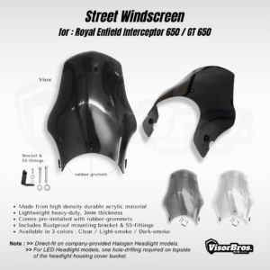 STREET WINDSCREEN for RE INTERCEPTOR 650 - GT650 - GT535