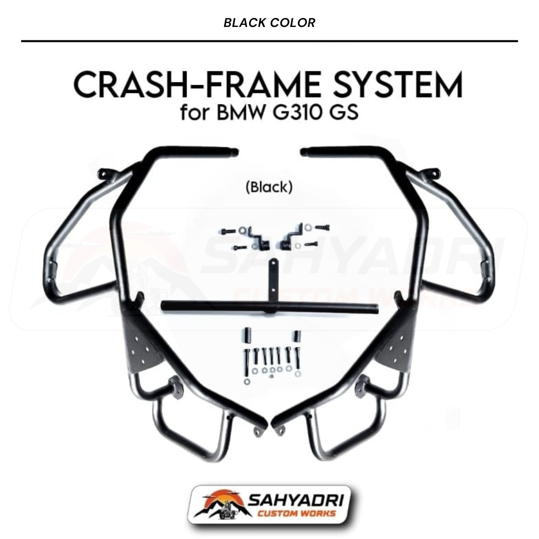 Crash Guard System for BMW G310 GS - Black