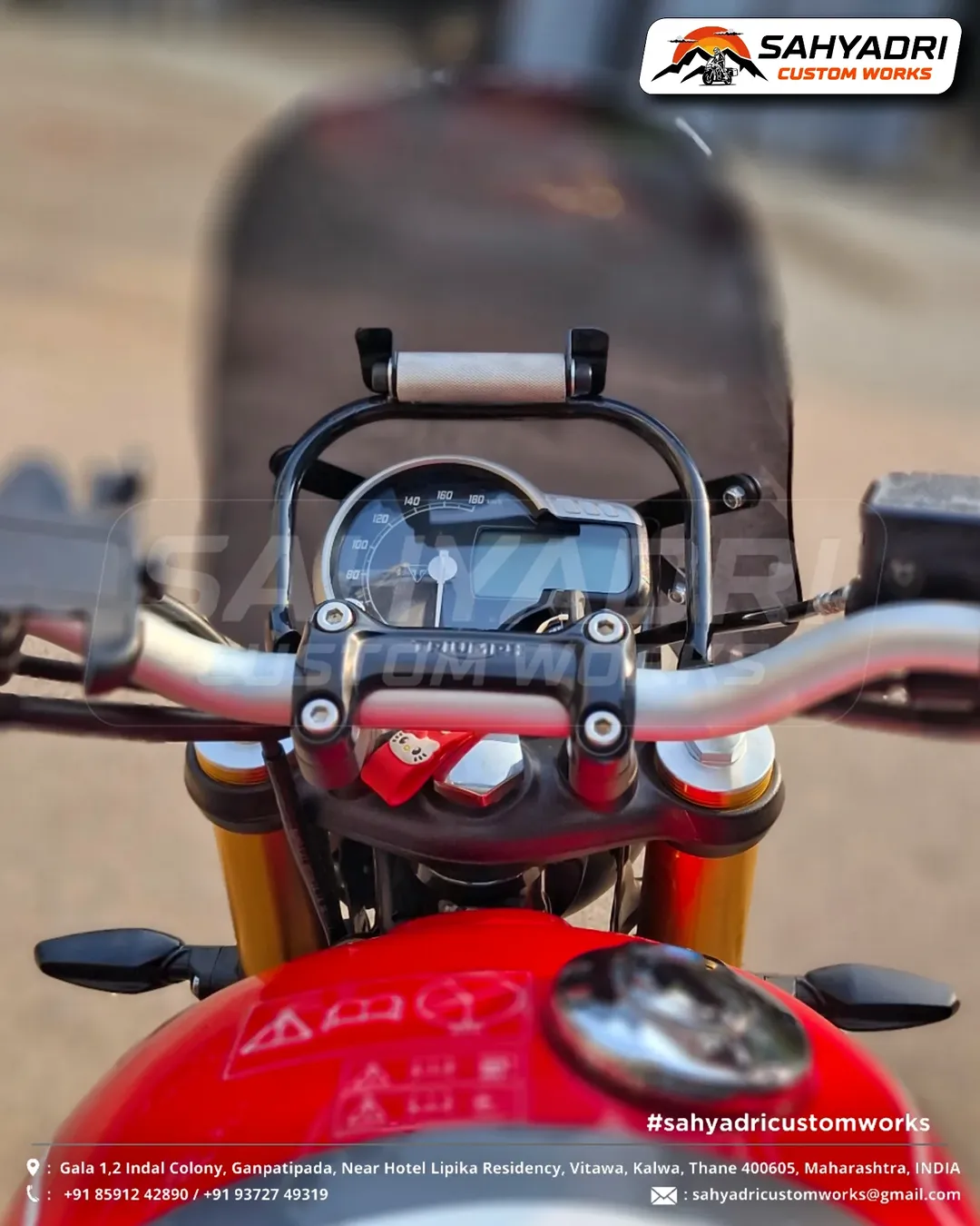 GPS MOUNT for Triumph 400 speed-scrambler 1