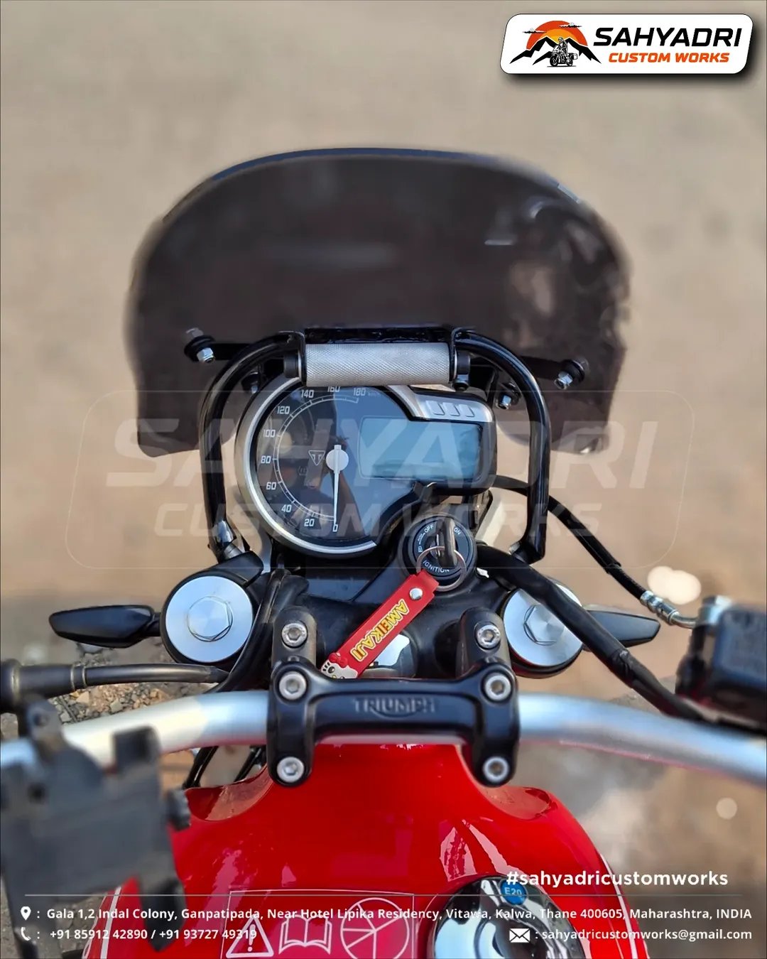 GPS MOUNT for Triumph 400 speed-scrambler 2