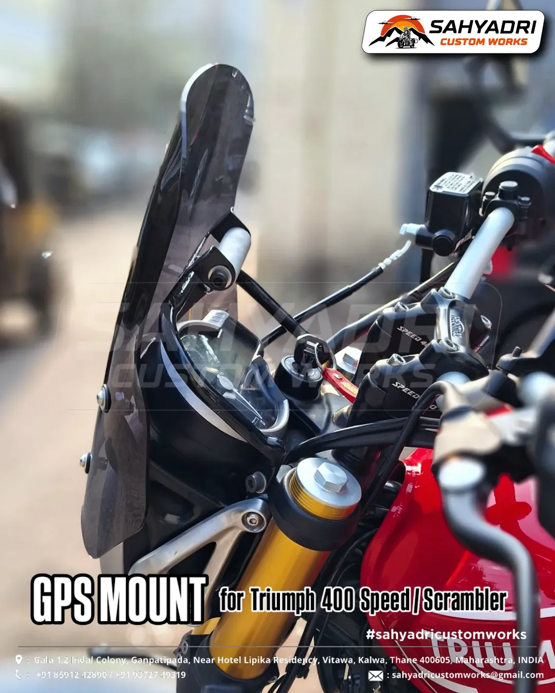 GPS MOUNT for Triumph 400 speed-scrambler