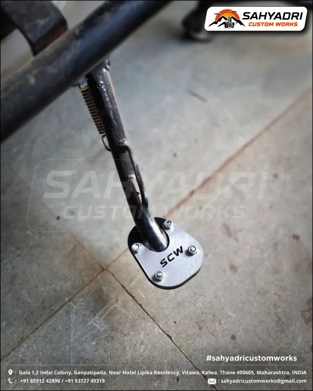 Side stand extension for Suzuki Burgman Model 1