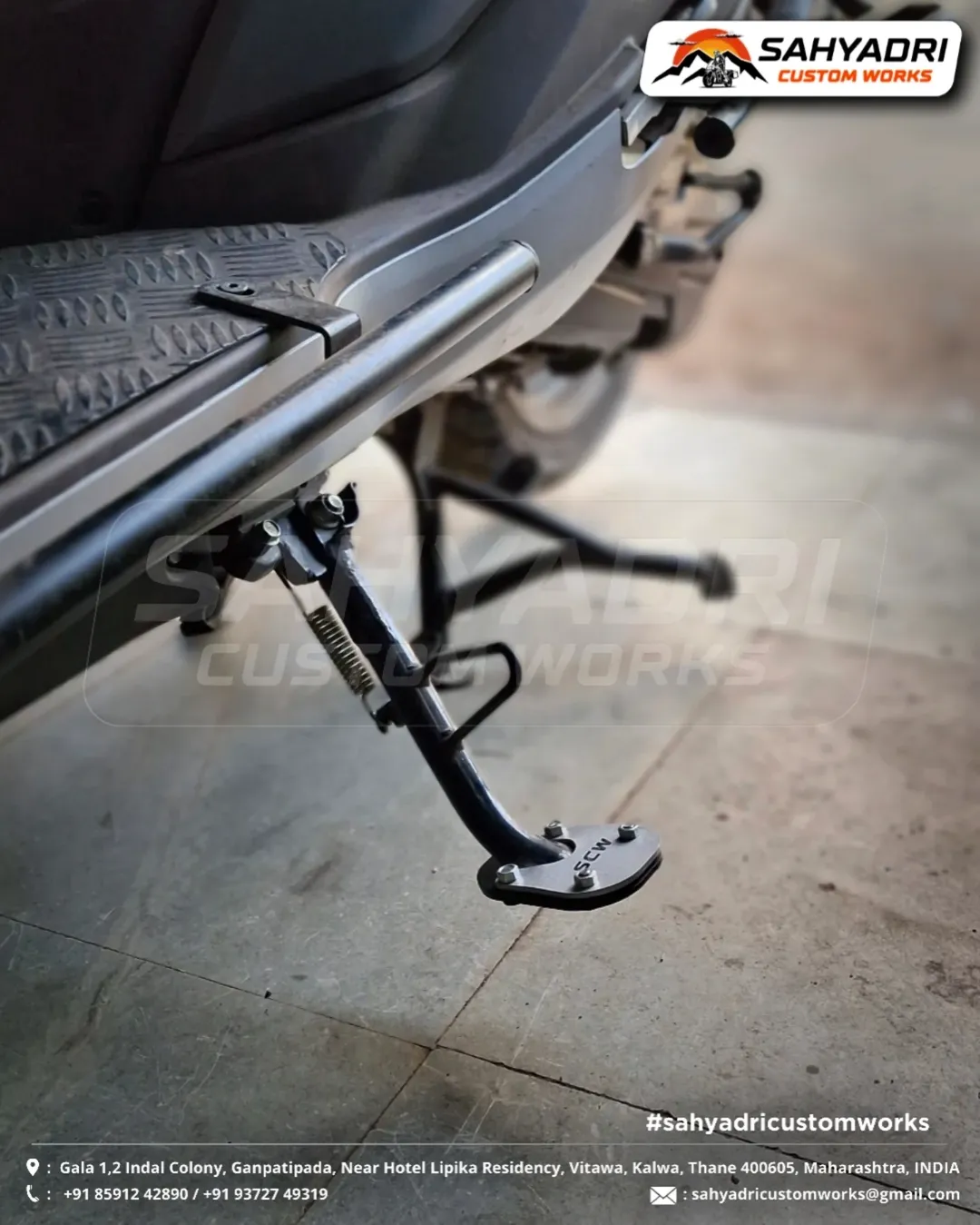 Side stand extension for Suzuki Burgman Model -2