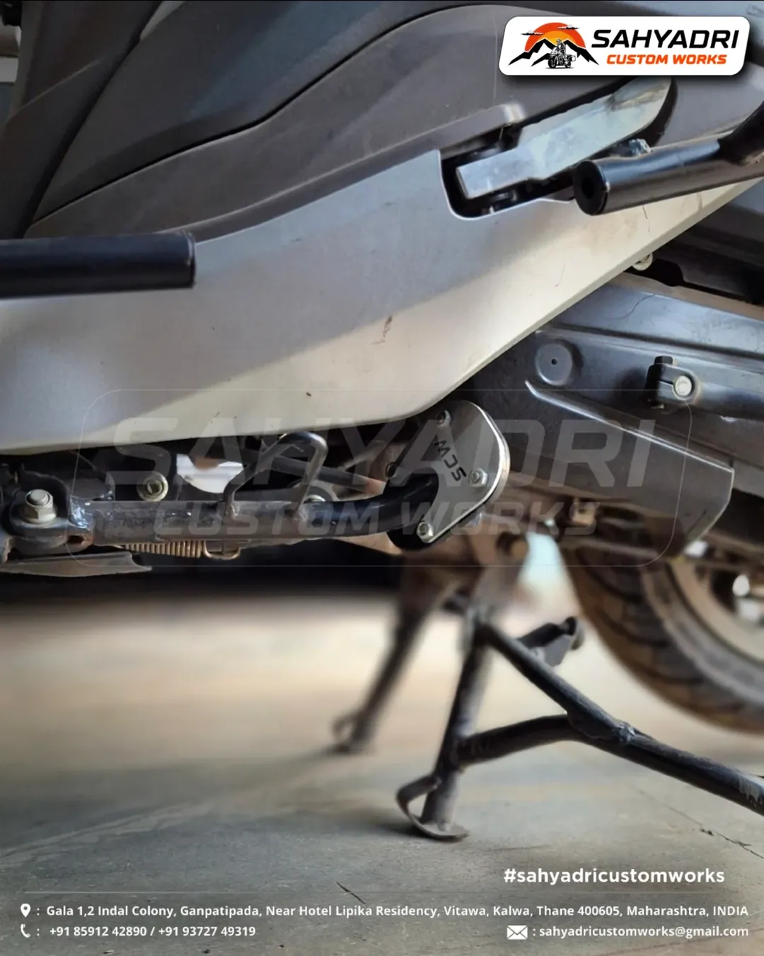 Side stand extension for Suzuki Burgman Model - 3