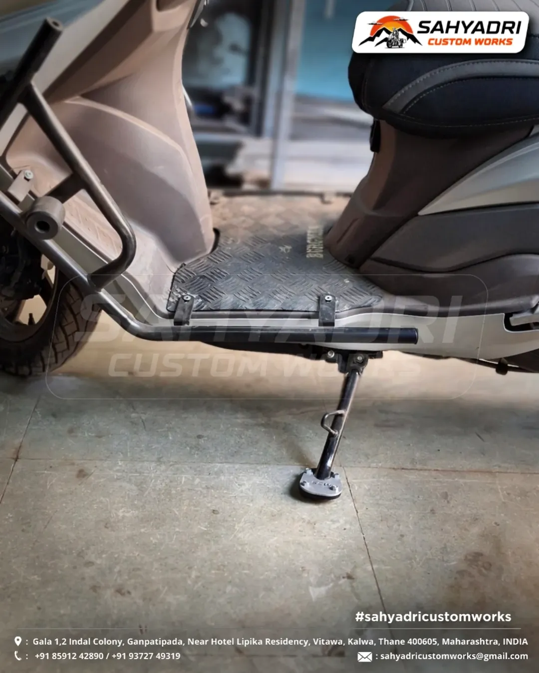 Side stand extension for Suzuki Burgman Model-4