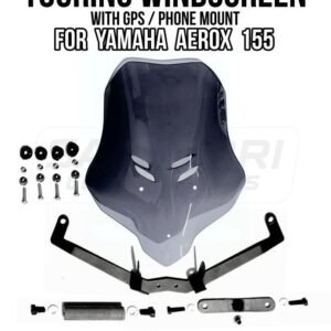 GPS / MOBILE MOUNT SYSTEM with TOURING WINDSCREEN for YAMAHA AEROX 155