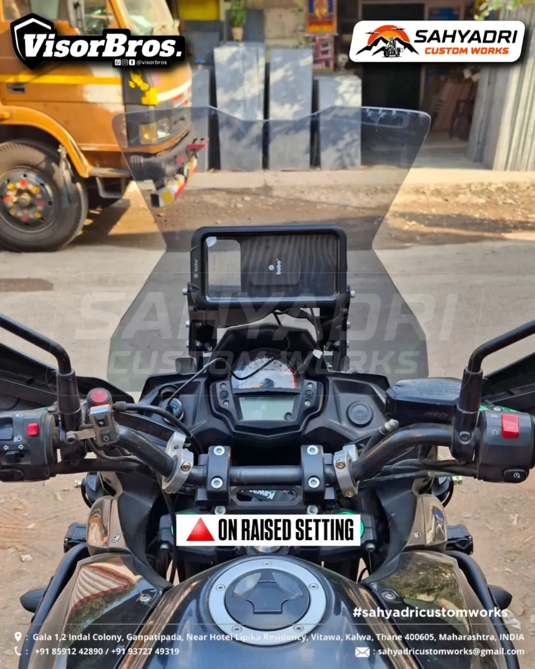 AIRFLOW-MAX TOURING WINDSCREEN for the Kawasaki Versys 650 (for pre-2022 models) 4