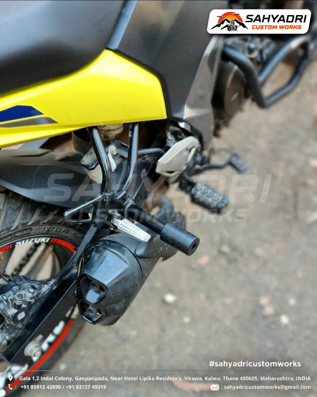 EXHAUST SLIDER for the Suzuki VStrom 250 SX 2