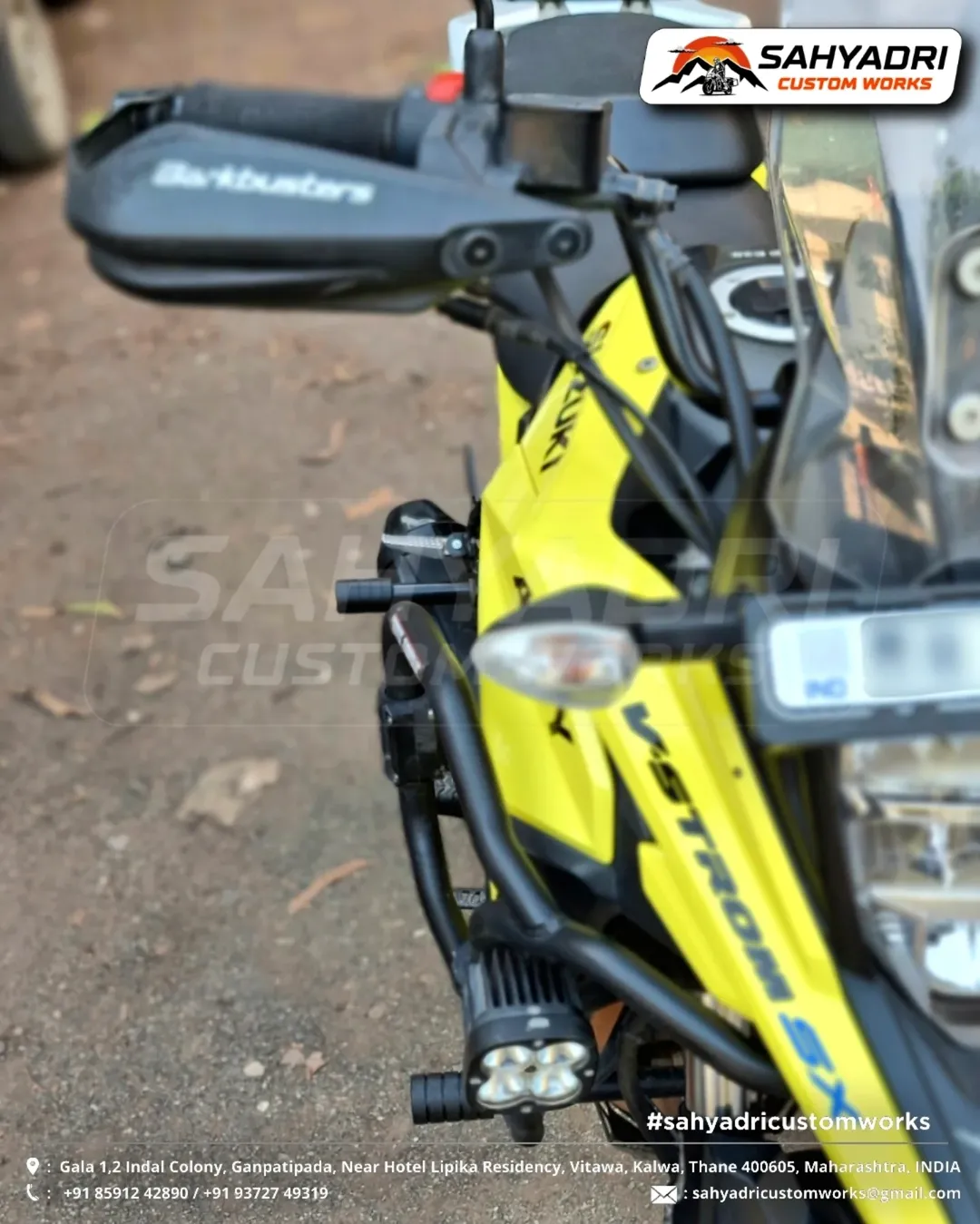 EXHAUST SLIDER for the Suzuki VStrom 250 SX 5