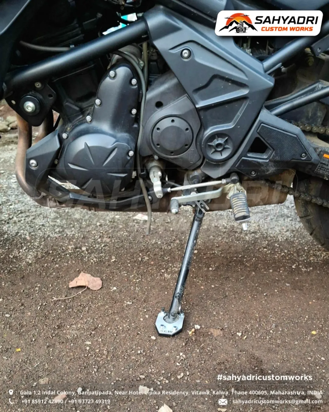 SIDE STAND EXTENSION - KAWASAKI 650 (2)