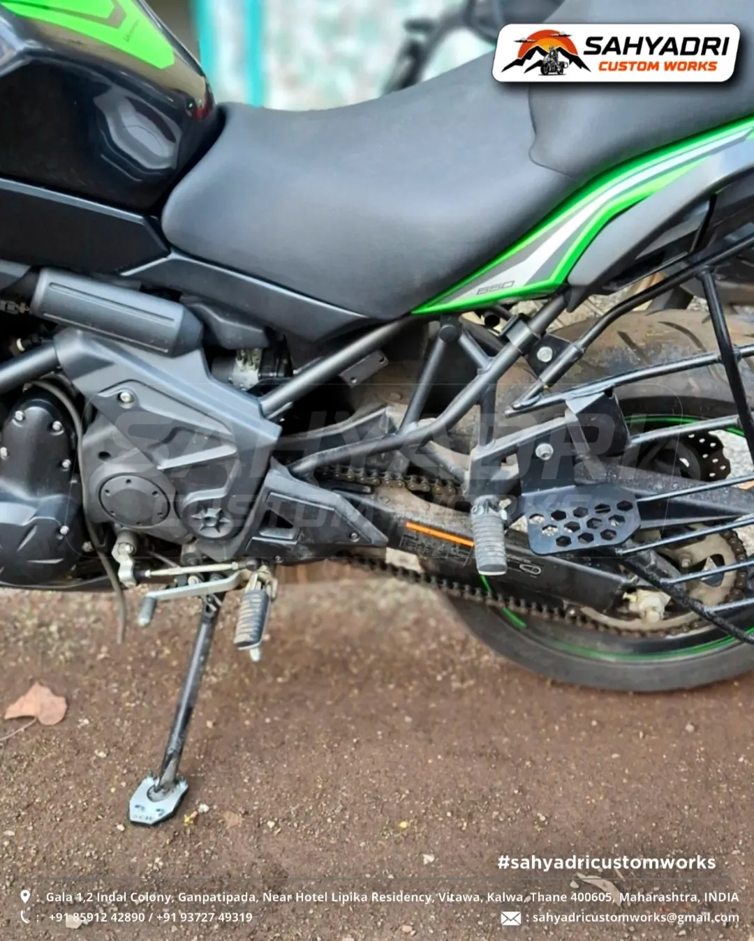 SIDE STAND EXTENSION - KAWASAKI 650 (3)