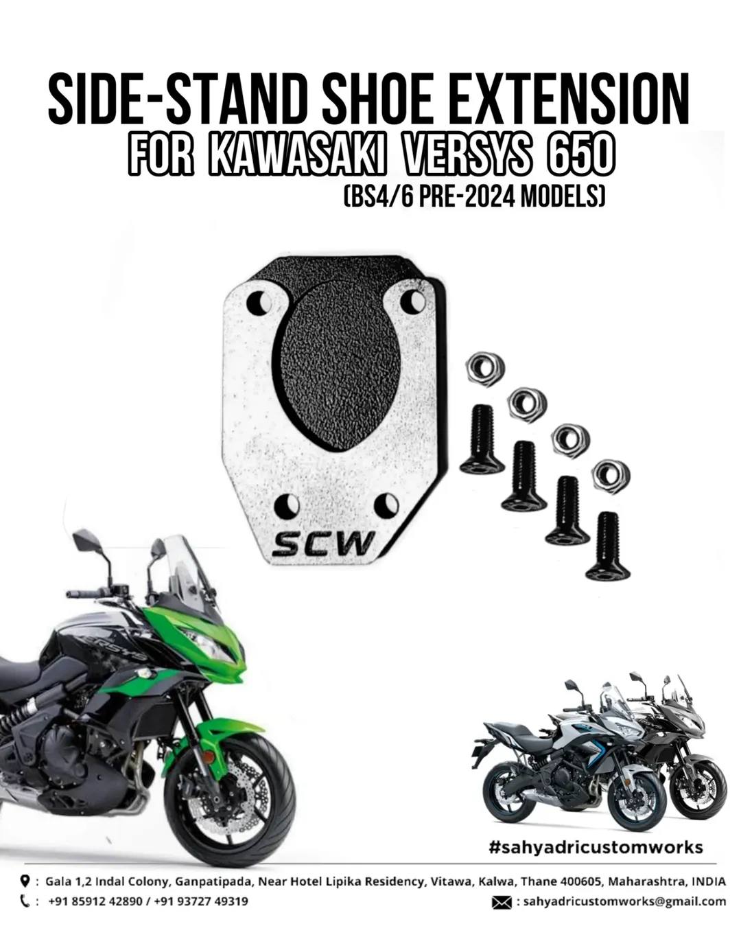 SIDE STAND EXTENSION - KAWASAKI 650 (4)