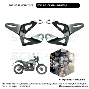FOG LIGHT MOUNT SET for the ROYAL ENFIELD SCRAM 411