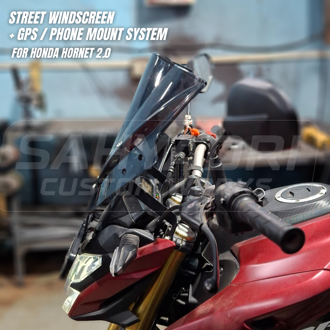 STREET WINDSCREEN 2.0 WITH BRACKET SYSTEM FOR HONDA HORNET 2.0