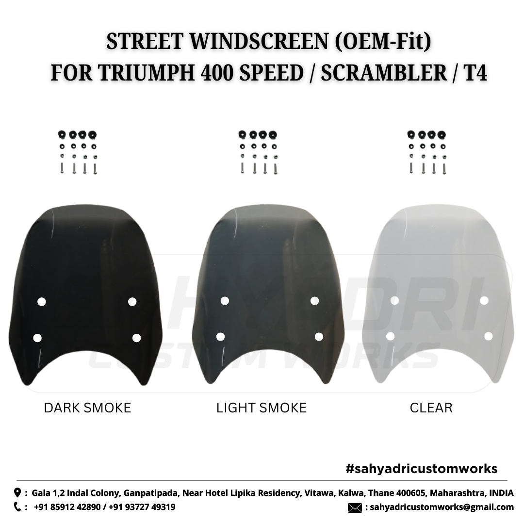 STREET WINDSCREEN (OEM-Fit) for TRIUMPH 400 SPEED / SCRAMBLER / T4
