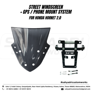 STREET WINDSCREEN 2.0 WITH BRACKET SYSTEM FOR HONDA HORNET 2.0