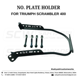 FRONT NO. PLATE RELOCATING BRACKET for TRIUMPH 400 SCRAMBLER