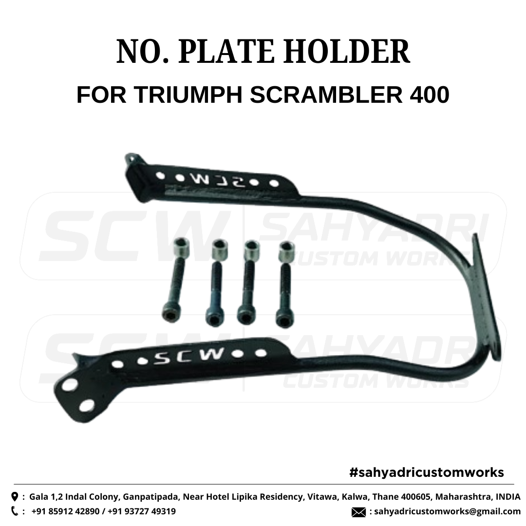 FRONT NO. PLATE RELOCATING BRACKET for TRIUMPH 400 SCRAMBLER