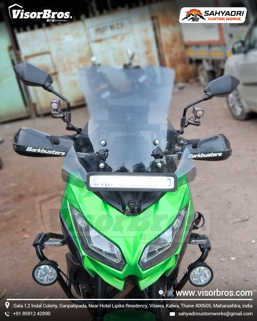 AIRFLOW-MAX TOURINGWINDSCREEN for the Kawasaki Versys 650 (for pre-2022 models)Available in Clea