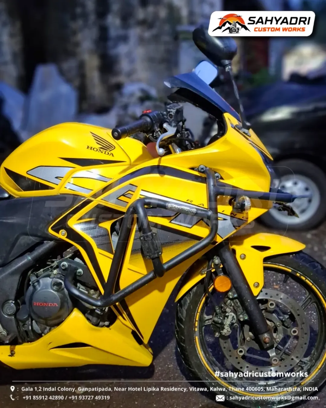 🔸The Legendary #HondaCBR250R got SAHYADRI-fied!Custom Fabricated CRASH FRAME SYSTEM with multi