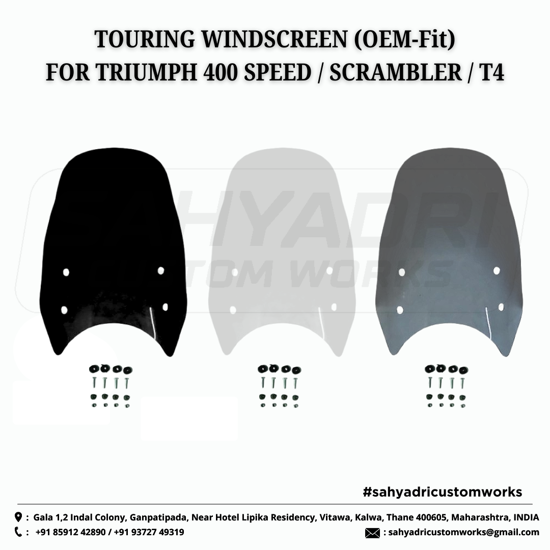 TOURING WINDSCREEN (OEM-Fit) for TRIUMPH 400 SPEED / SCRAMBLER / T4