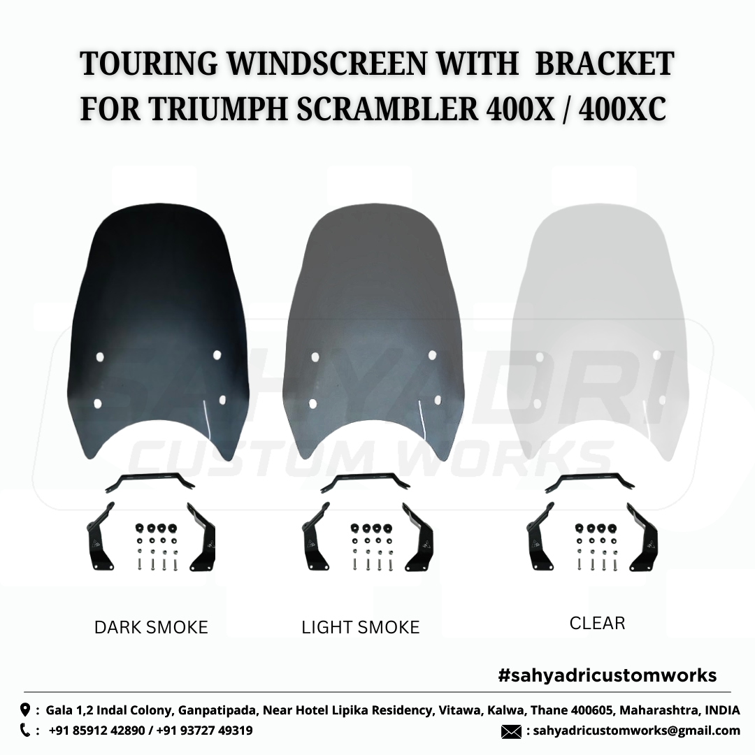 TOURING WINDSCREEN WITH BRACKET for TRIUMPH SCRAMBLER 400X / 400XC