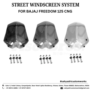 REPLACEMENT STREET WINDSCREEN (ONLY VISOR)FOR BAJAJ FREEDOM 125 CNG
