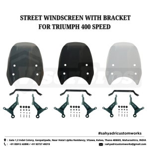 STREET WINDSCREEN WITH BRACKET for TRIUMPH SPEED 400