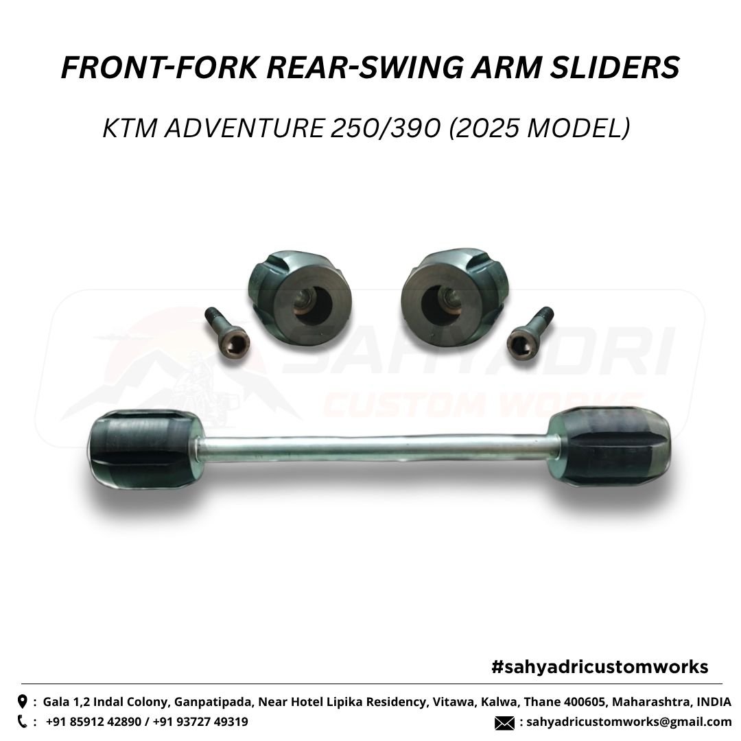 FRONT-FORK REAR-SWING ARM SLIDER FOR ADVENTURE 250/390 (2025 MODEL)
