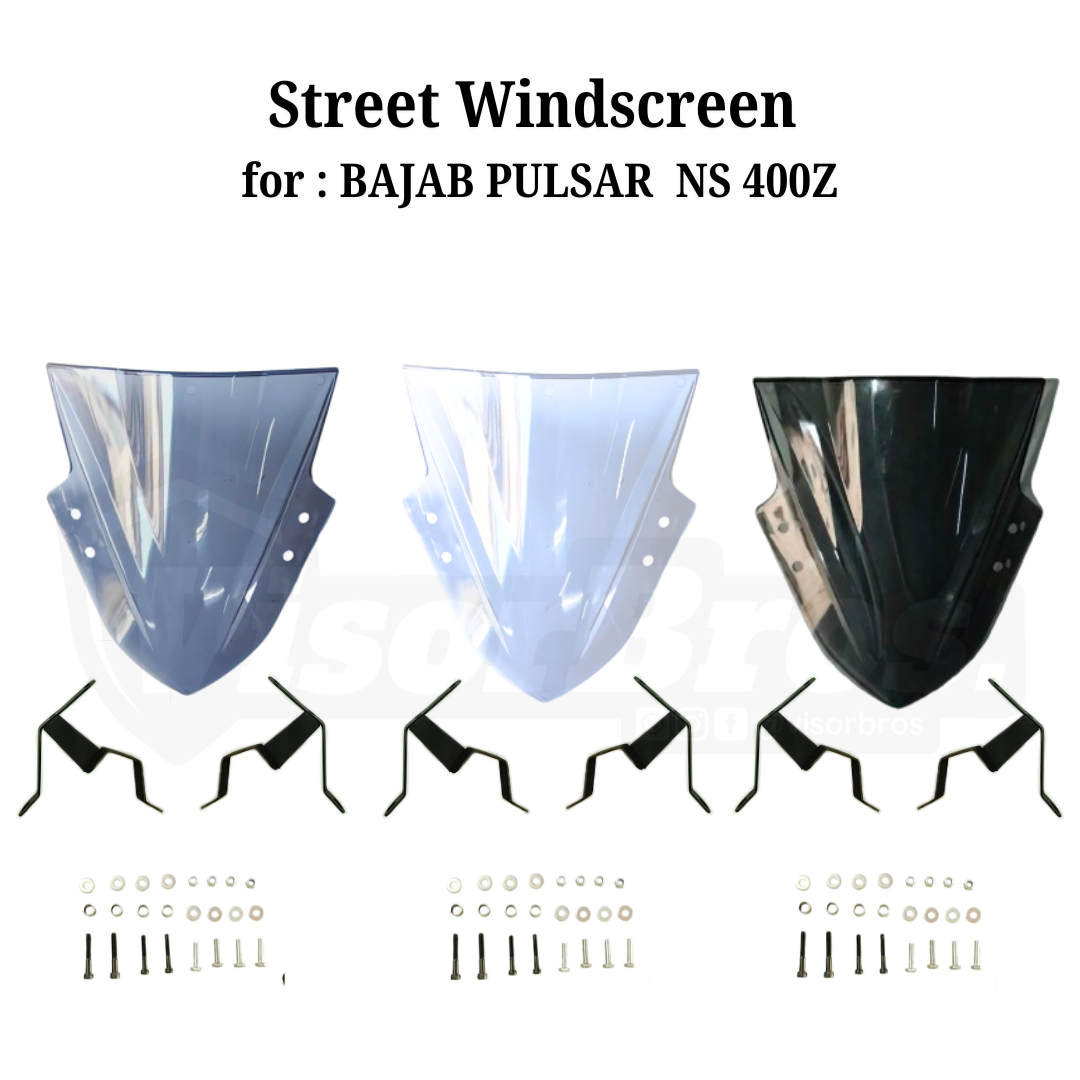 STREET WINDSCREEN WITH BRACKET for BAJAJ PULSAR NS 400 Z