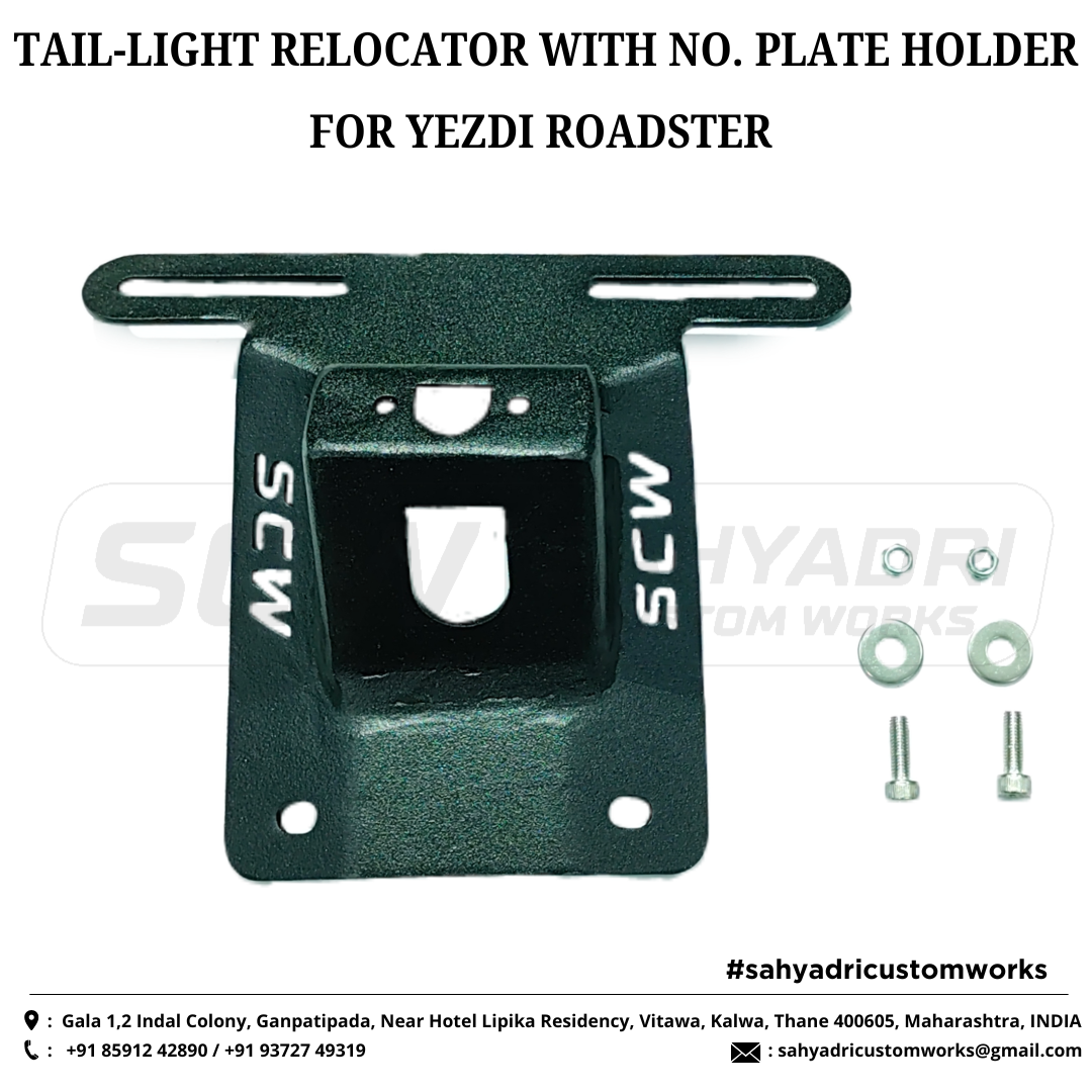 TAIL-LIGHT RELOCATOR WITH NO. PLATE HOLDER OR YEZDI ROADSTER