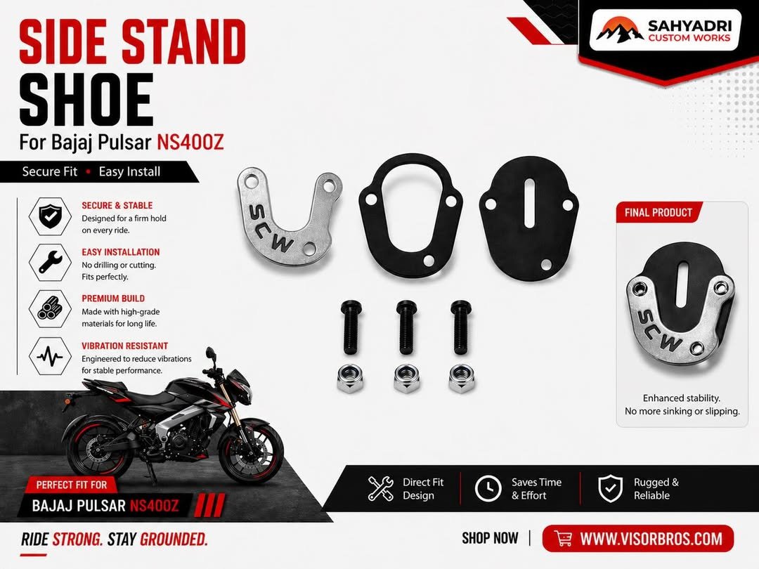 SIDE STAND EXTENSION SYSTEM for BAJAJ PULSAR NS 400Z