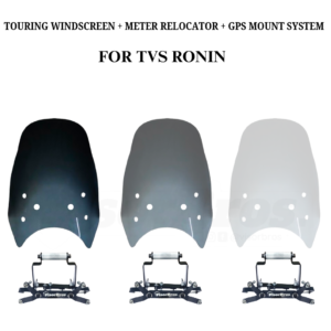 TOURING WINDSCREEN + METER RELOCATOR + GPS MOUNT FOR TVS RONIN